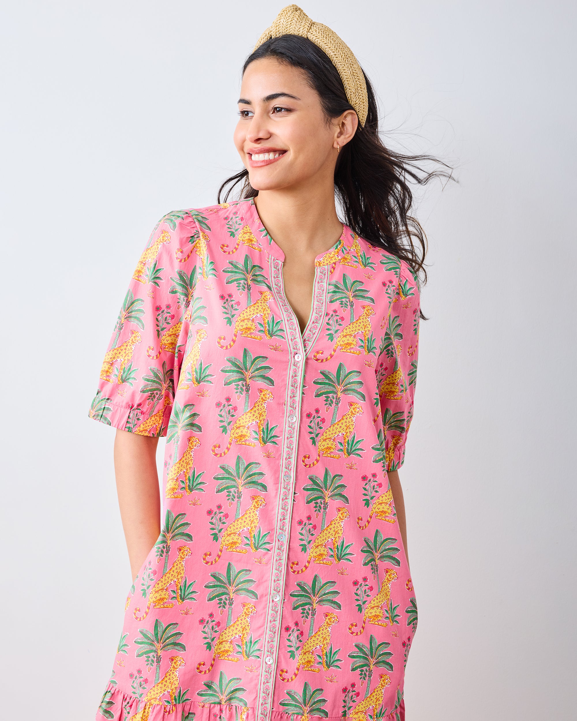 Leopard Mirage - Brunch Dress - Pink Palace