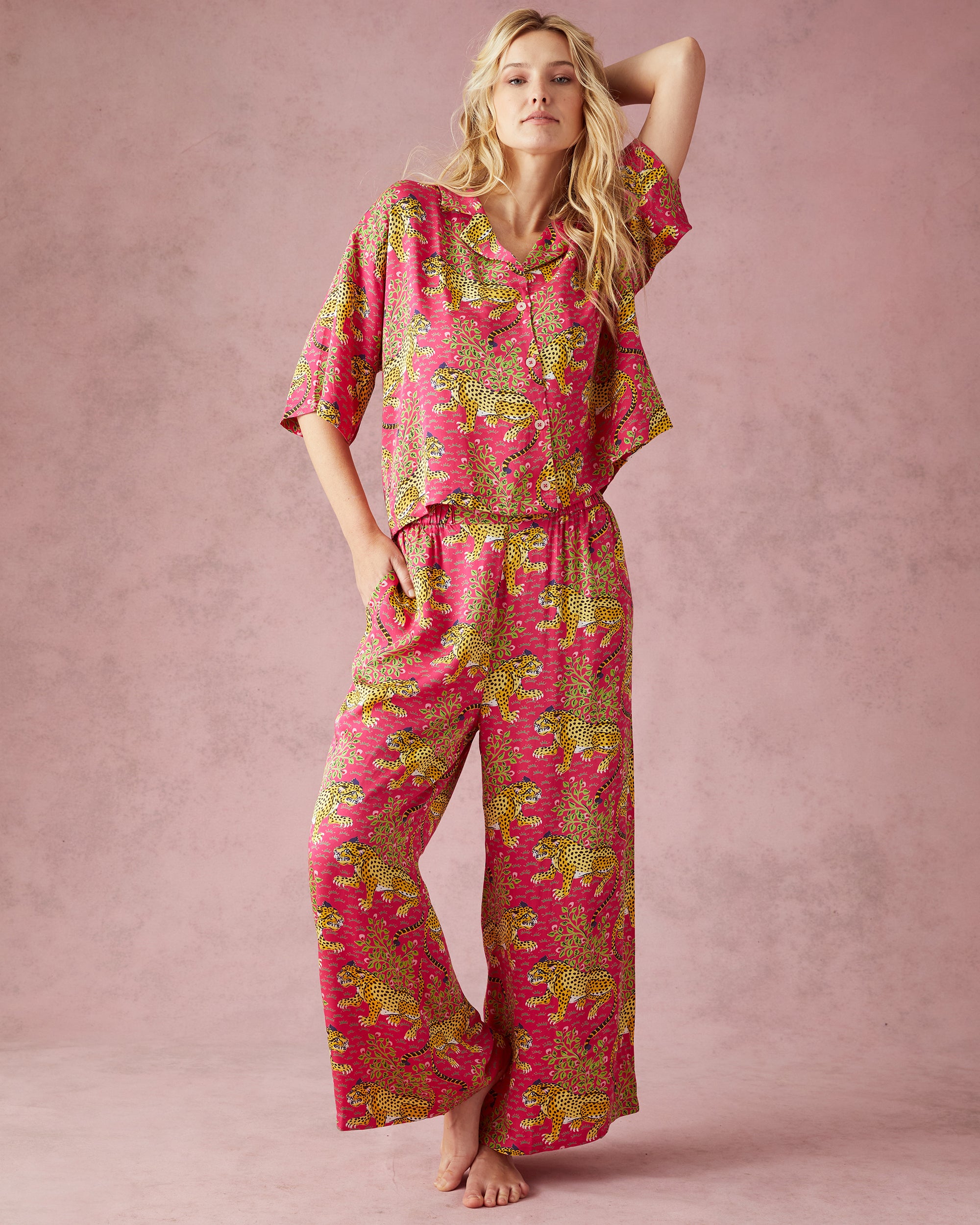 Bagheera - Eco Satin Wildest Dreams Set - Hot Pink