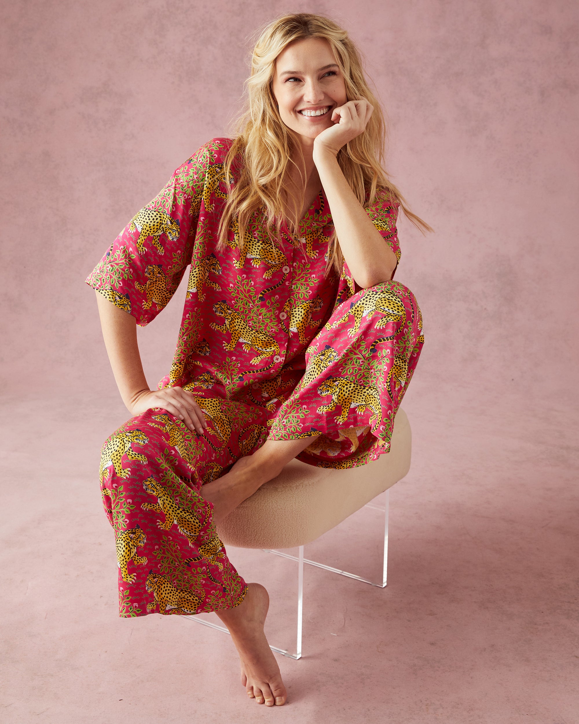 Bagheera - Eco Satin Wildest Dreams Set - Hot Pink