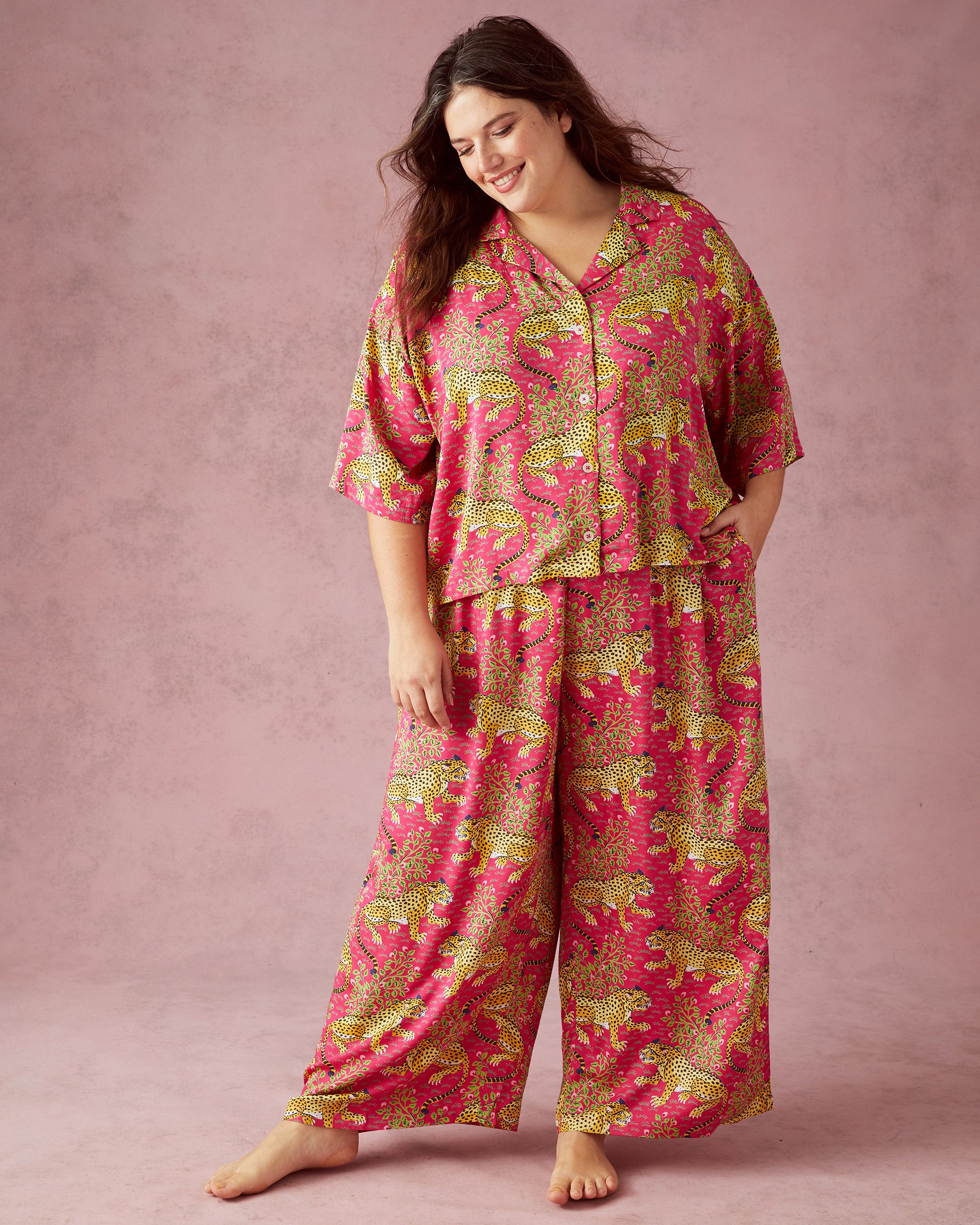Bagheera - Eco Satin Wildest Dreams Set - Hot Pink