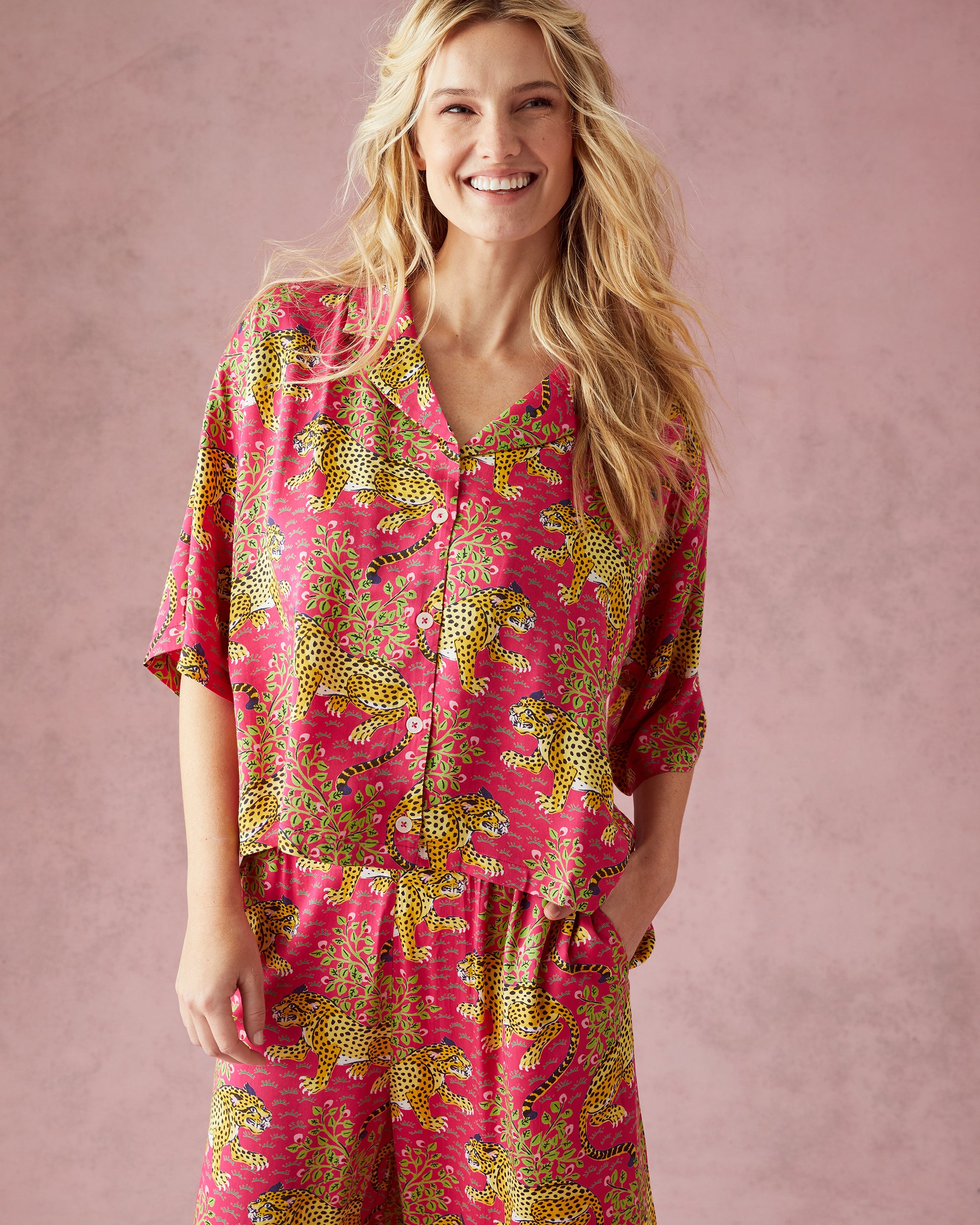 Bagheera - Eco Satin Wildest Dreams Set - Hot Pink