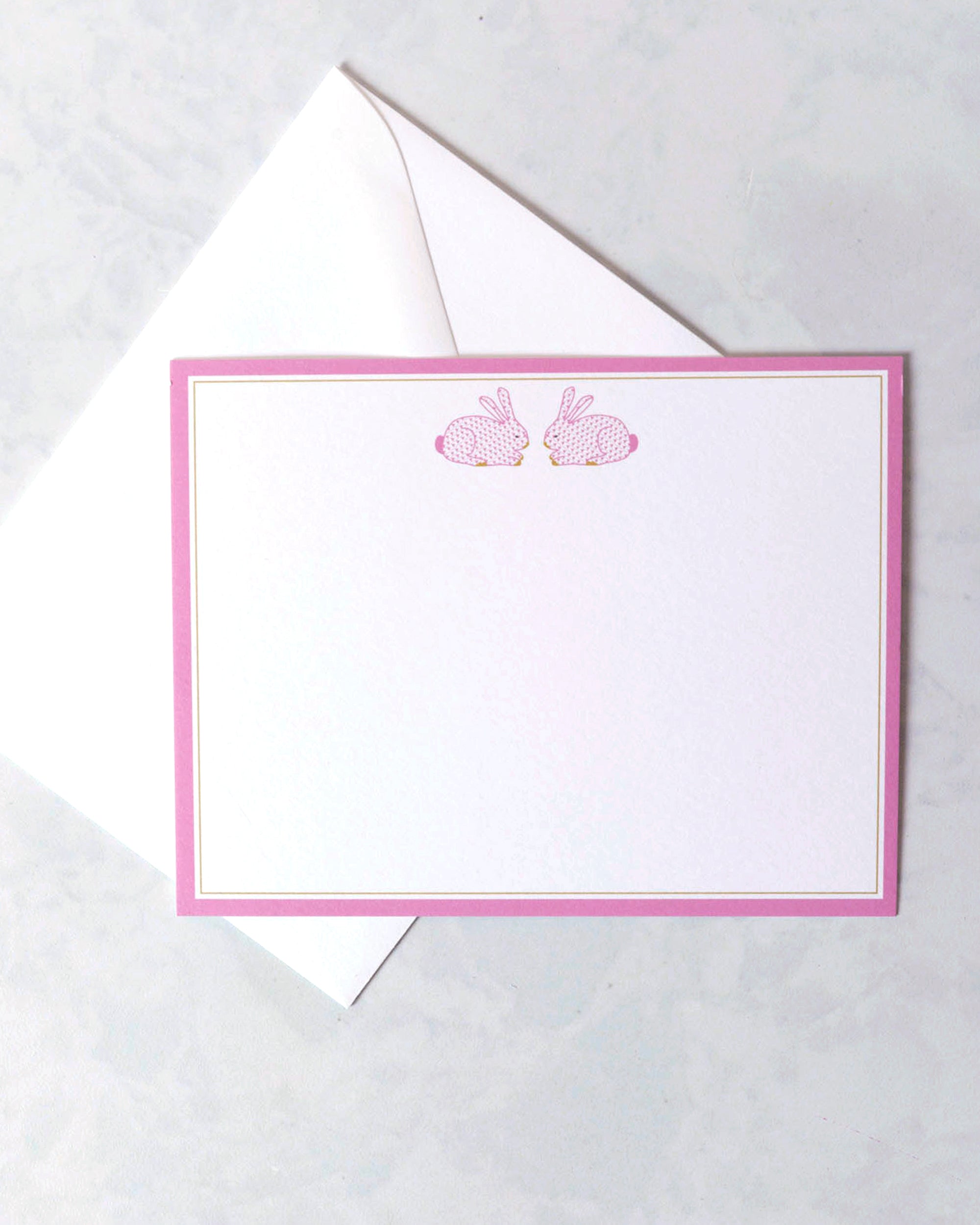 Pink Bunny - Stationery Set - Katherine Kelly Designs