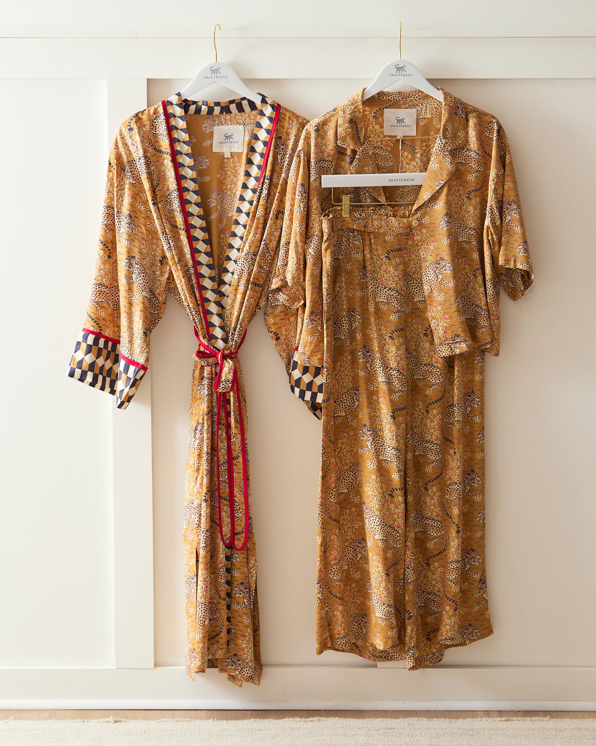 Bagheera - Eco Satin Wildest Dreams & Robe Set - Tobacco