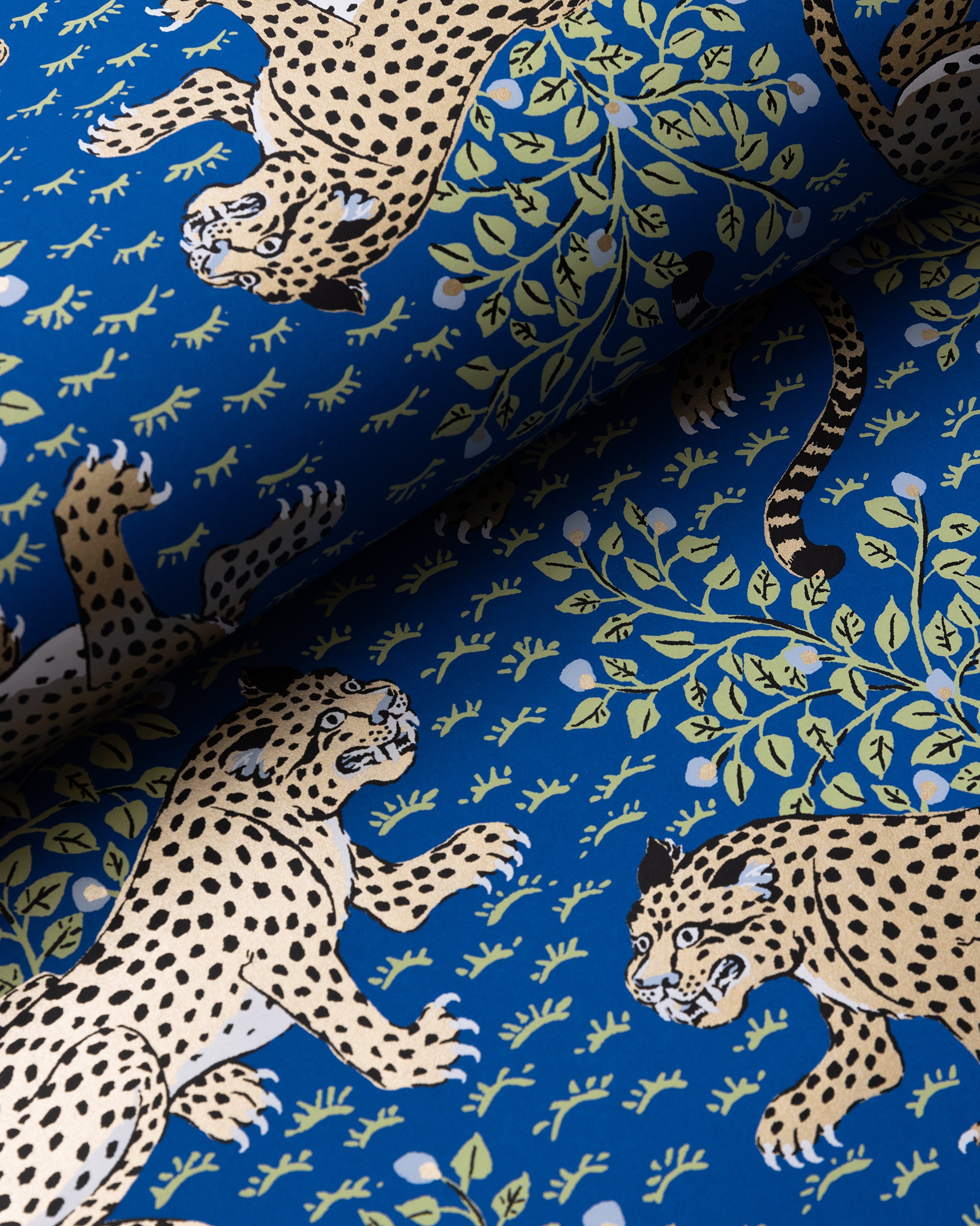 Bagheera - Wallpaper Double Roll - Indigo