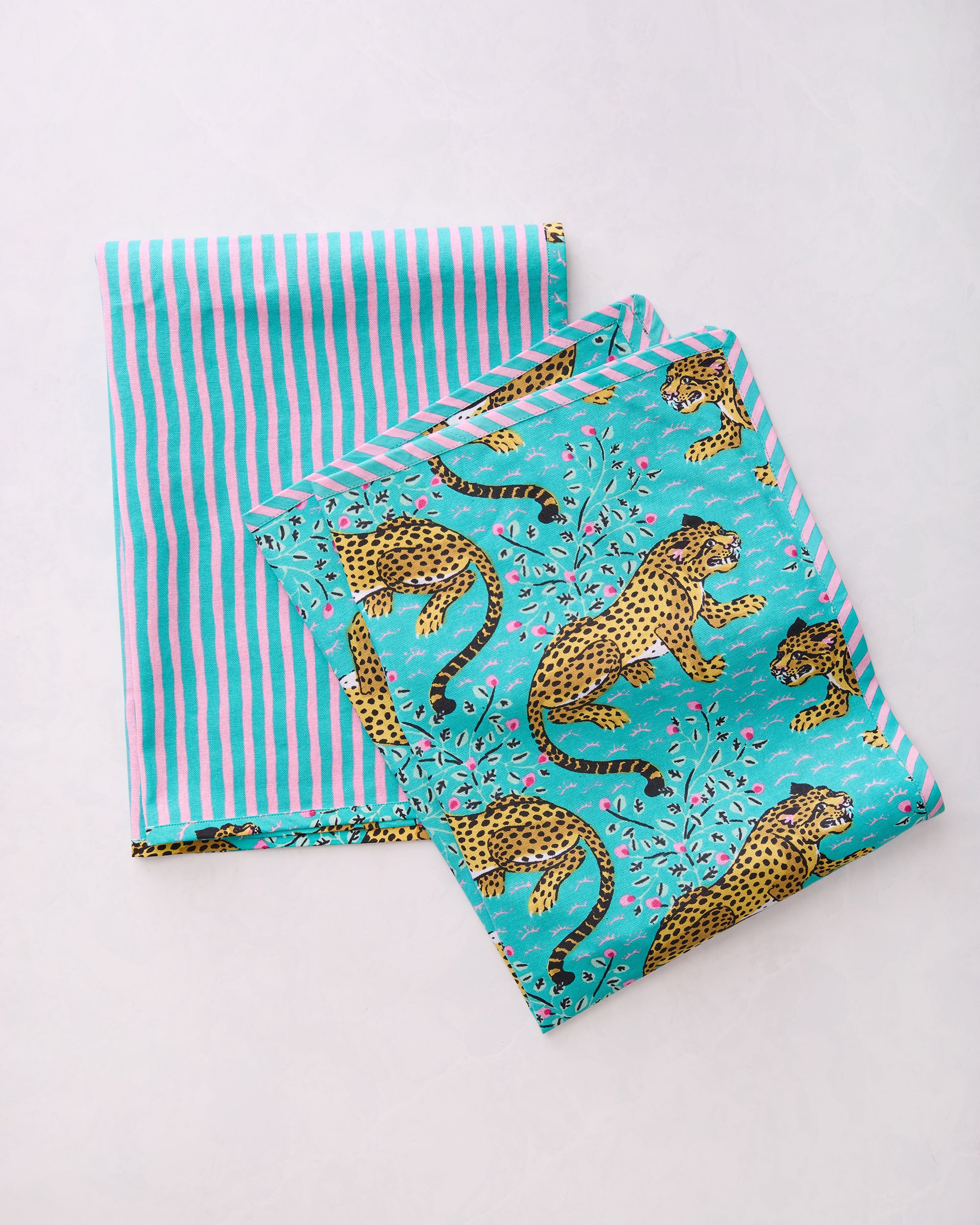 Bagheera - Tea Towels Set of 2 - Turquoise