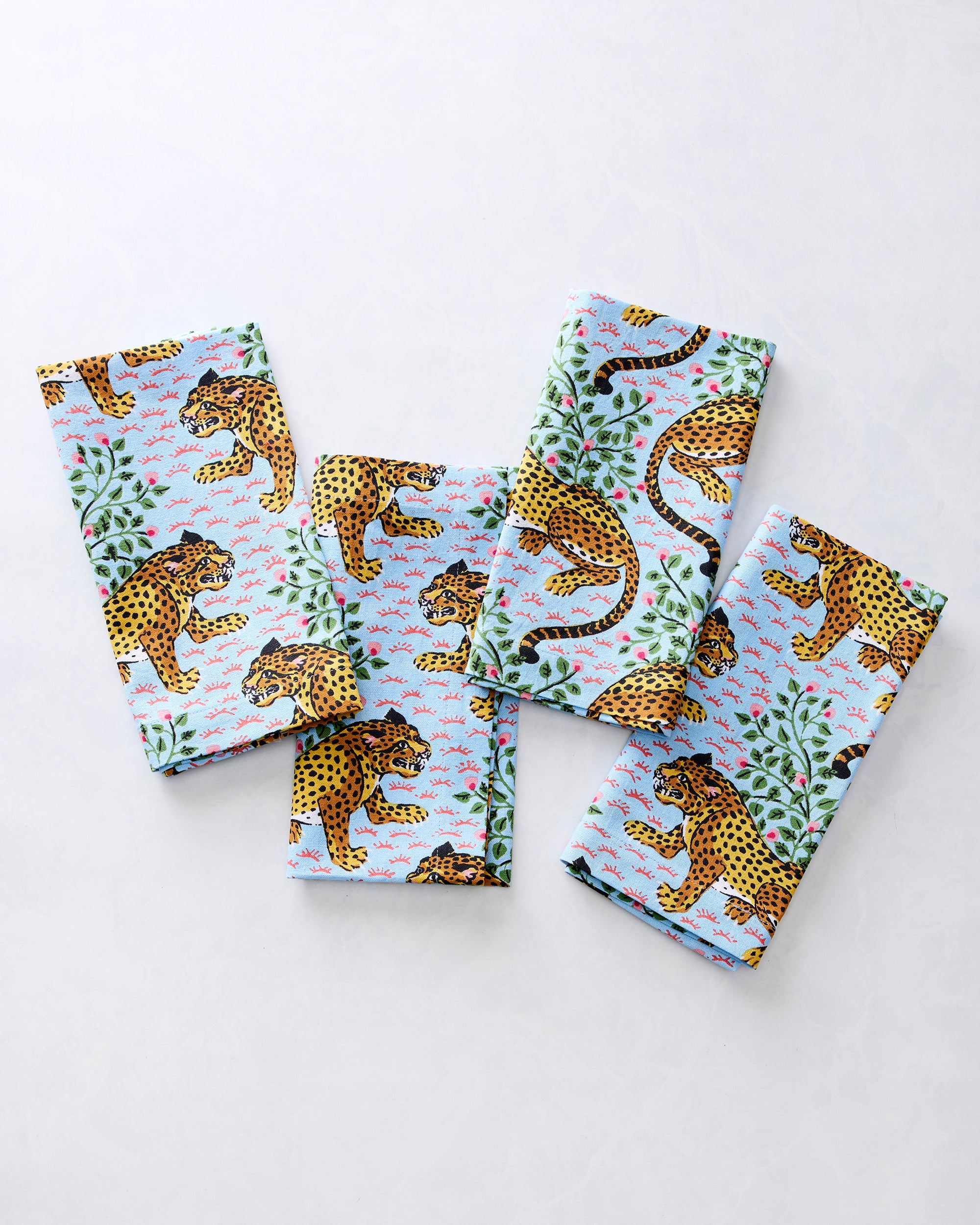 Bagheera - Dinner Napkins Set Of 4 - Pale Blue