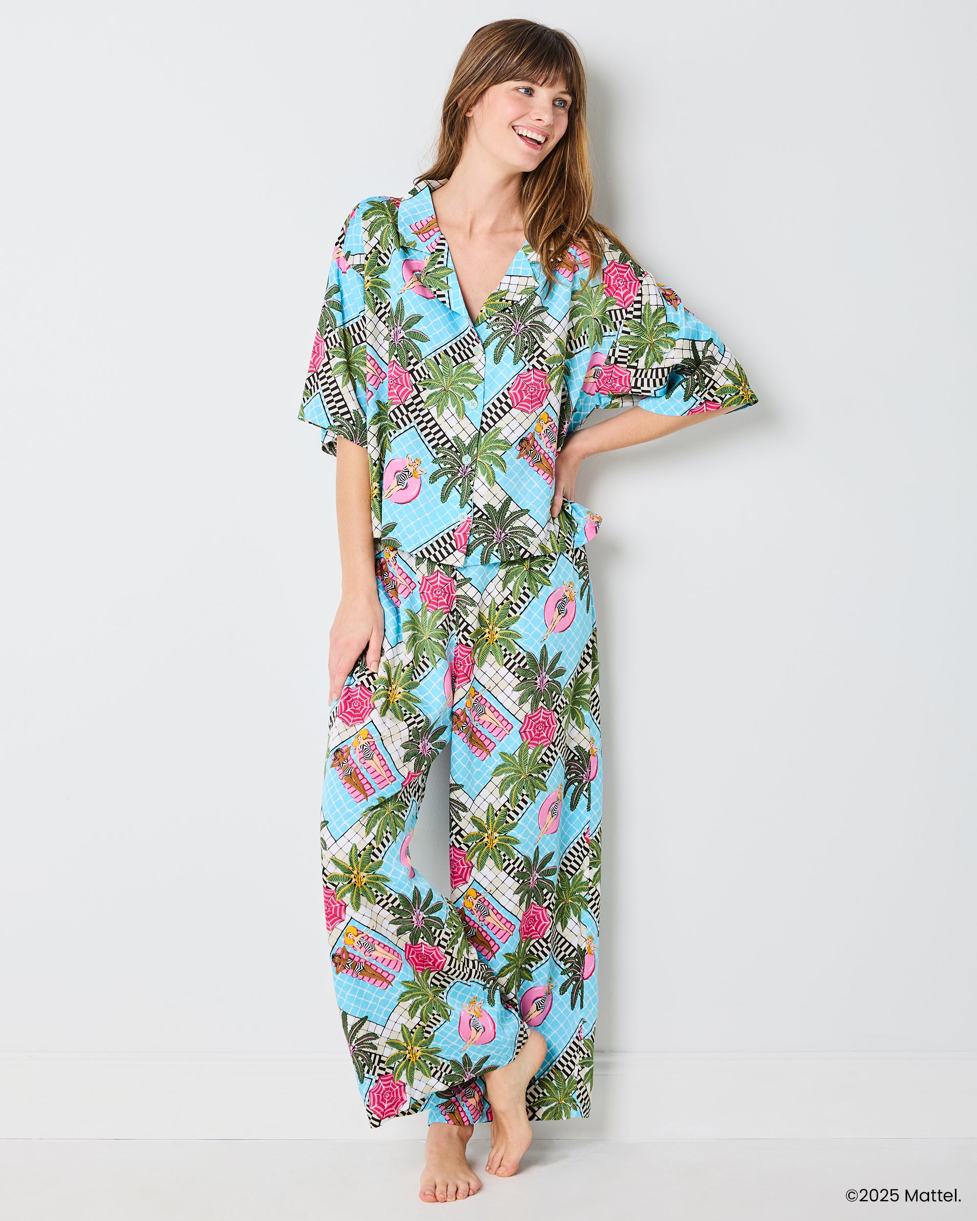 Barbie™ + Printfresh Retro Relaxation - Satin Wildest Dreams Set - Retro Blue