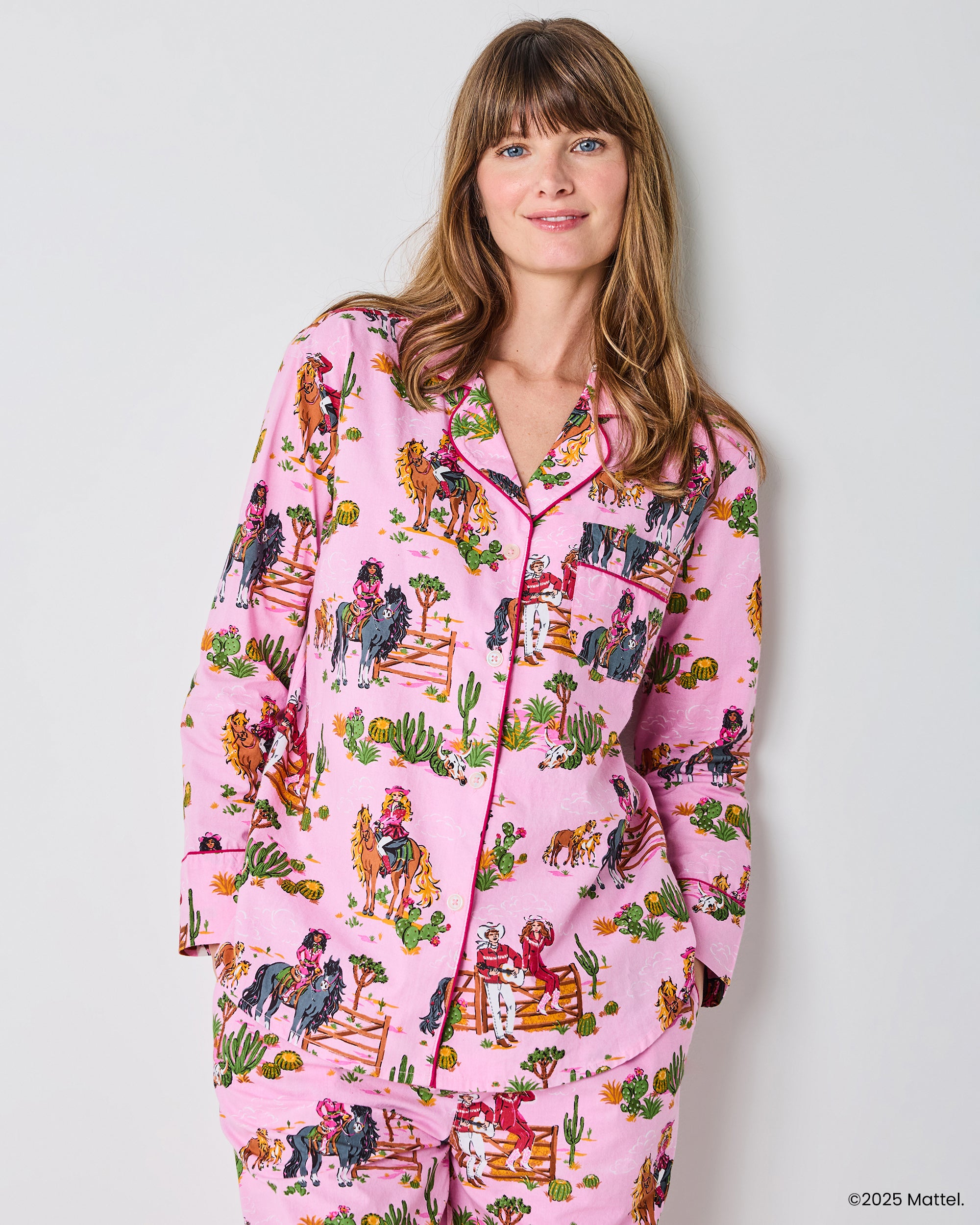 Barbie™ + Printfresh Western Barbie - Long PJ Set - Cowgirl Pink