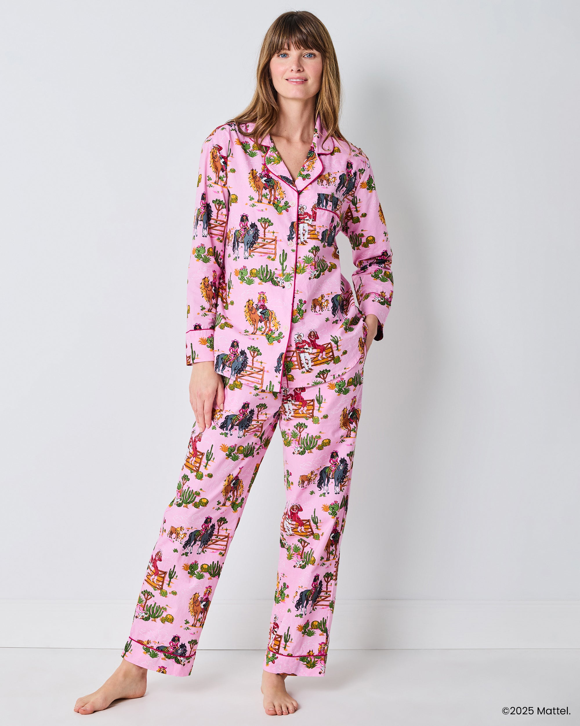 Barbie™ + Printfresh Western Barbie - Long PJ Set - Cowgirl Pink