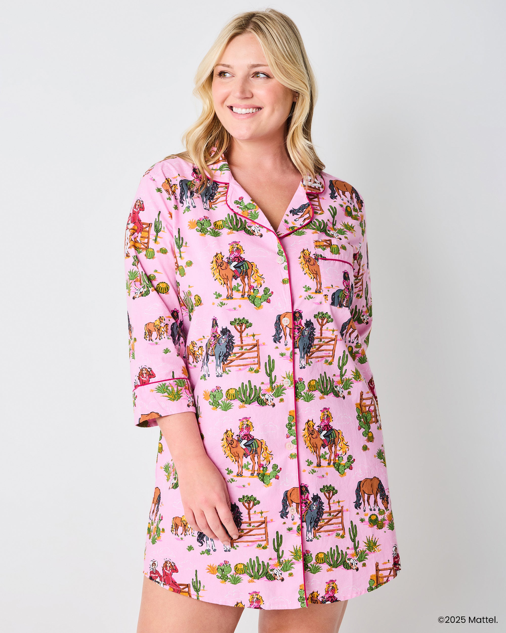 Barbie™ + Printfresh Western Barbie - Sleep Shirt - Cowgirl Pink