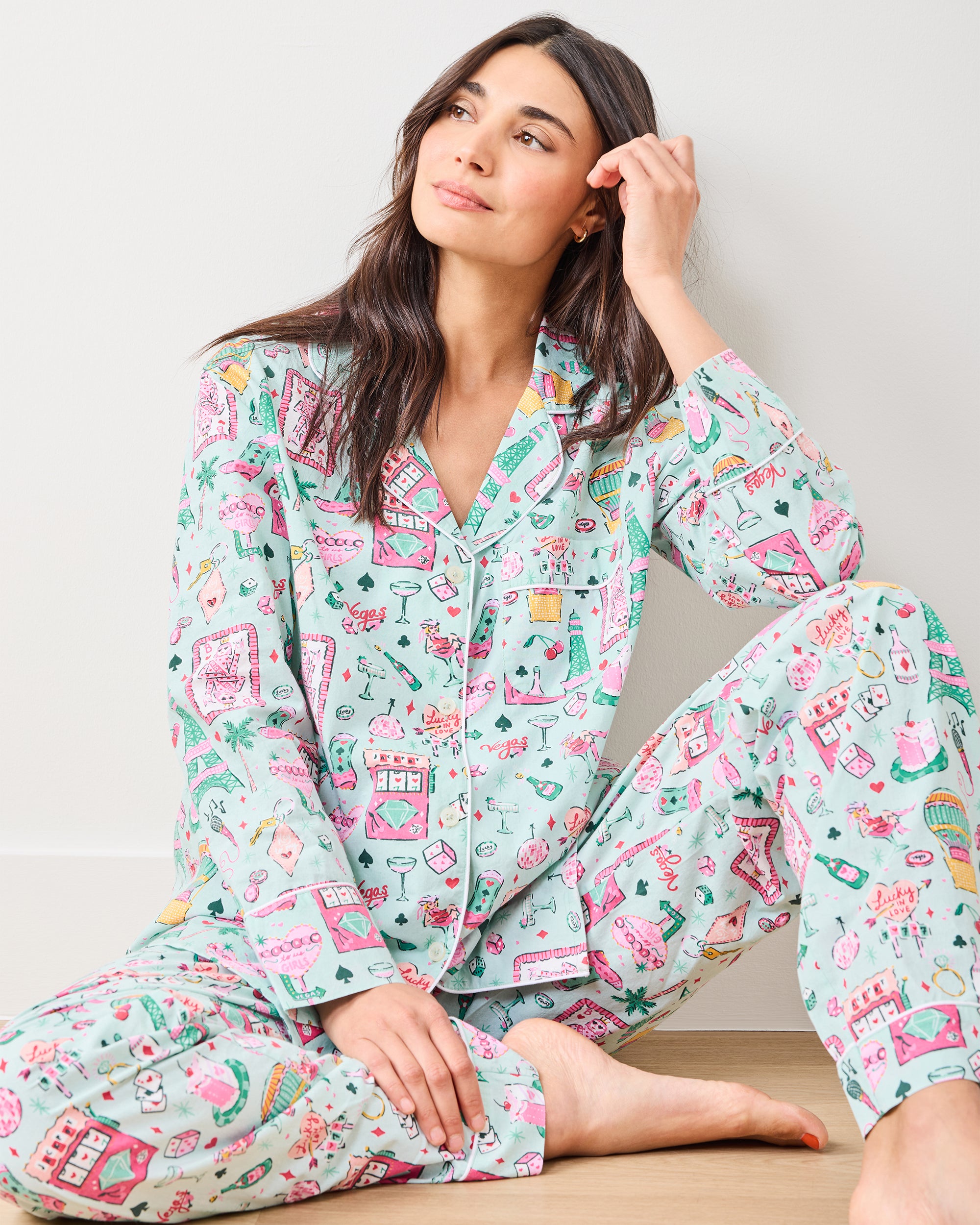 Viva Las Vegas - Long PJ Set - Mint