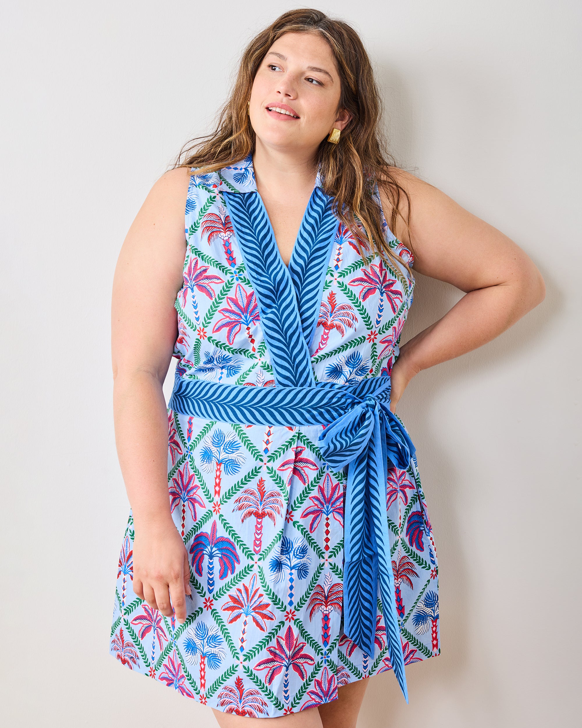 Palm Tree Paradise - Lucia Dress - Lilac Escape