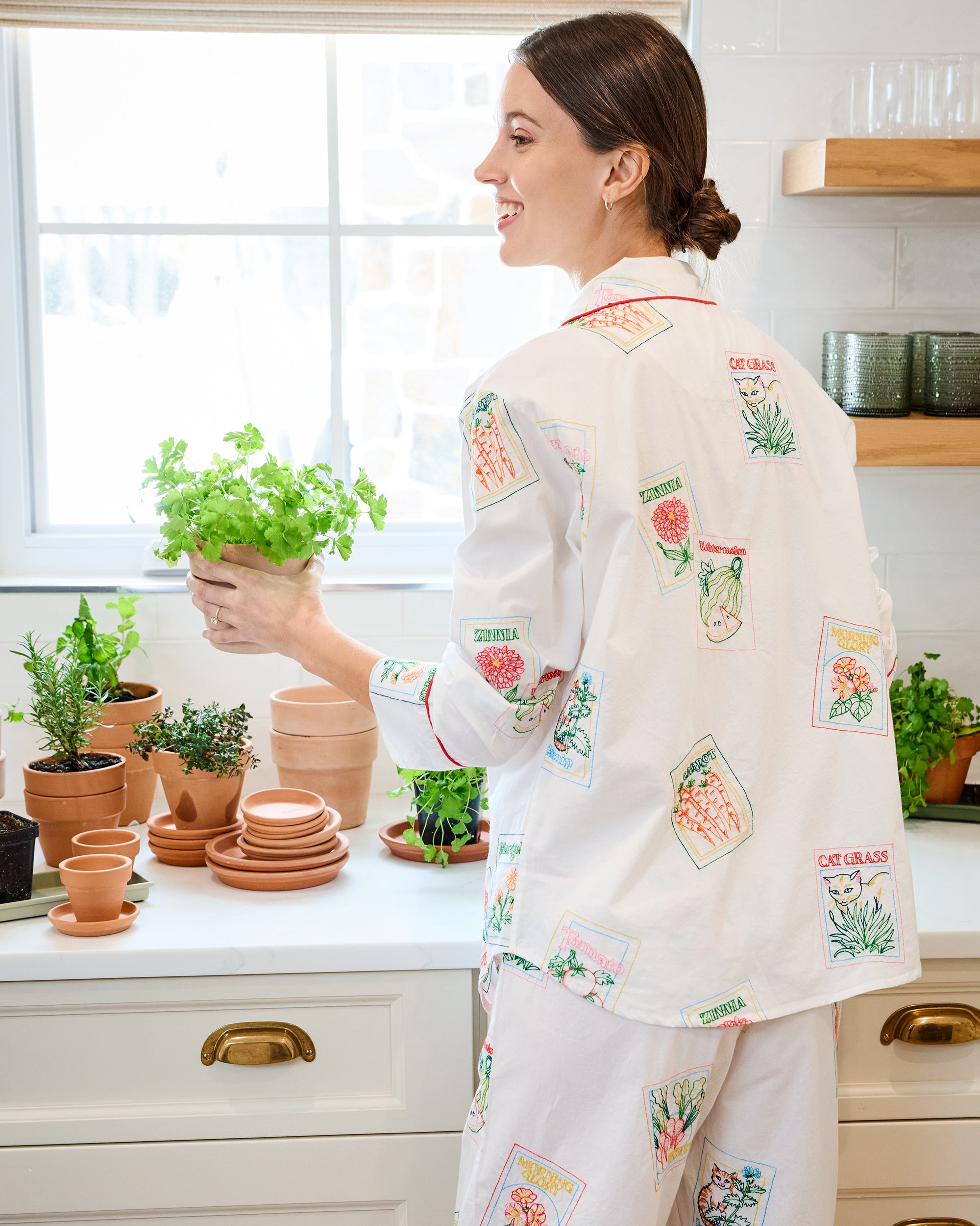 Seed Packets - Long PJ Set - Cloud