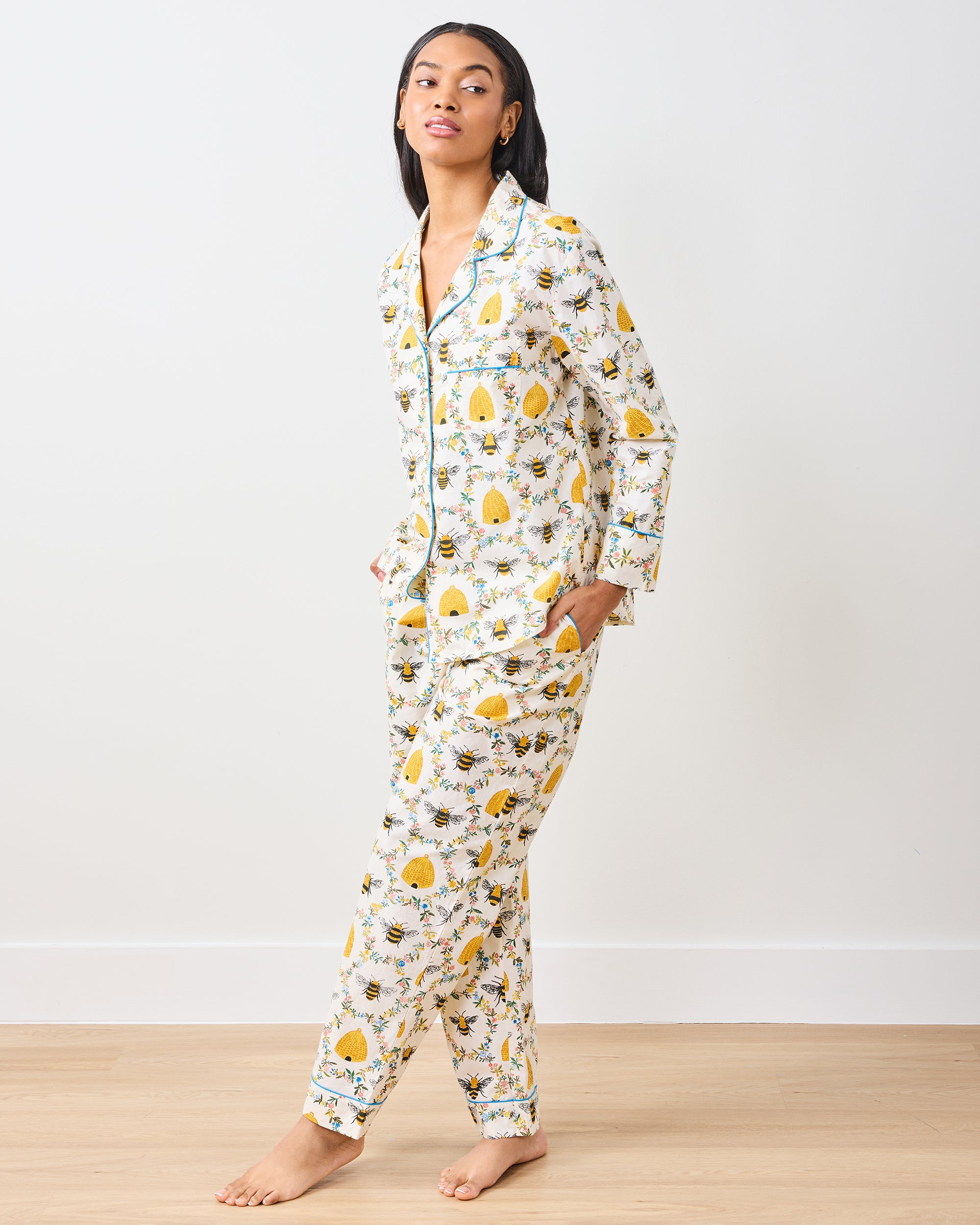 Sweet Bee - Long PJ Set - Cream
