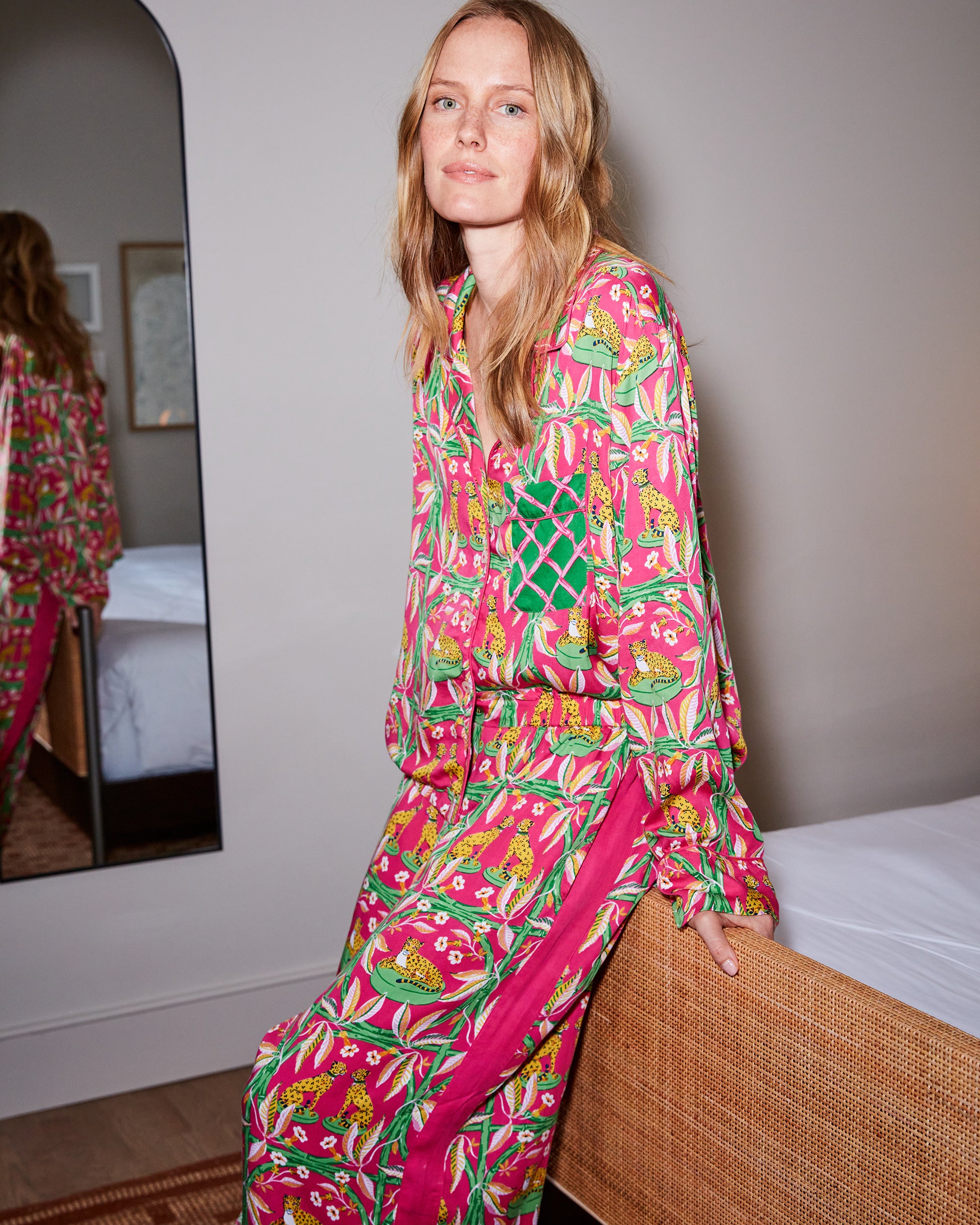 Royal Cheetah - Eco Satin Rittenhouse Set - Pink Palace