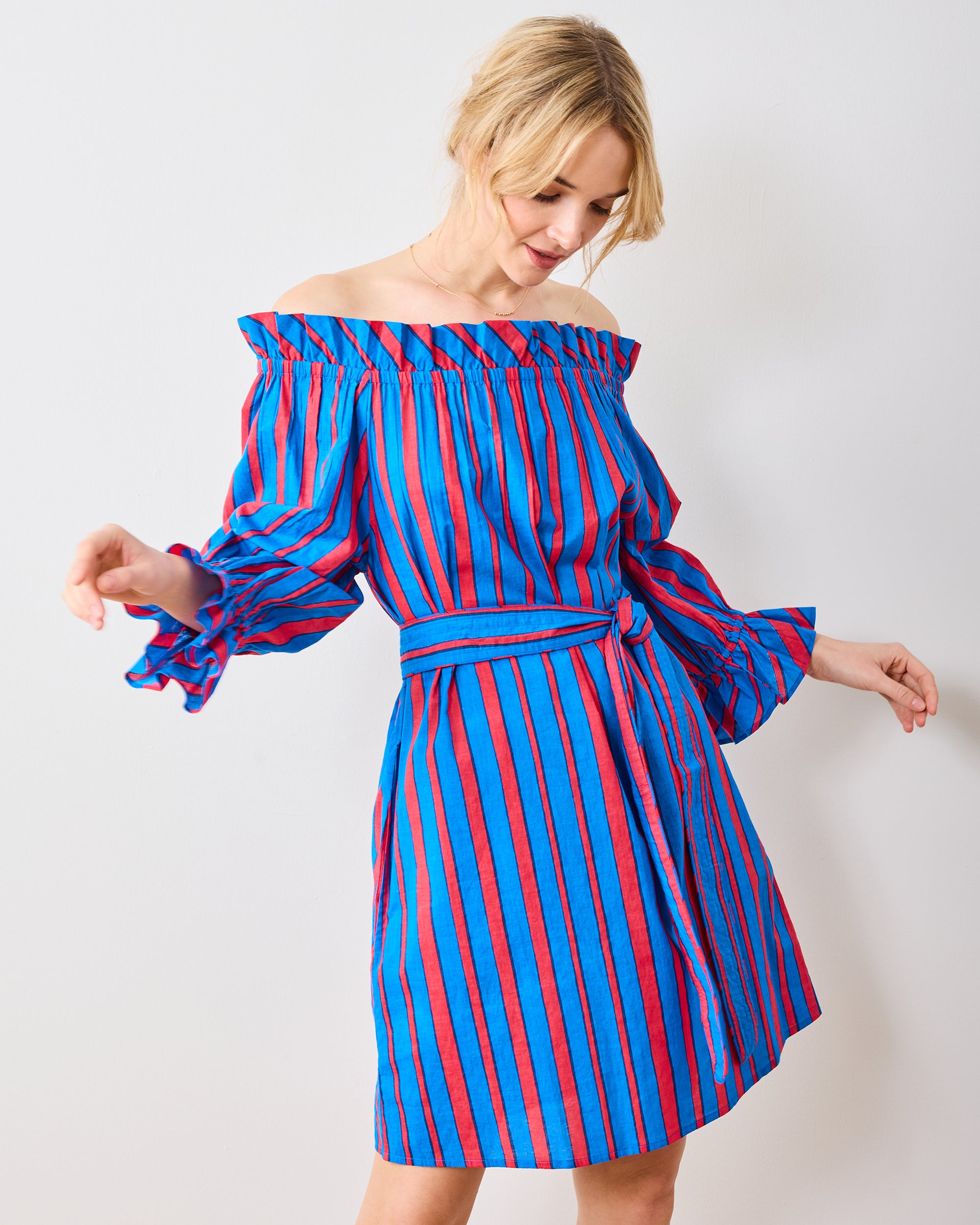 PF + Pencil & Paper Co. Nautical Stripes - Wells Dress - Maritime Blue